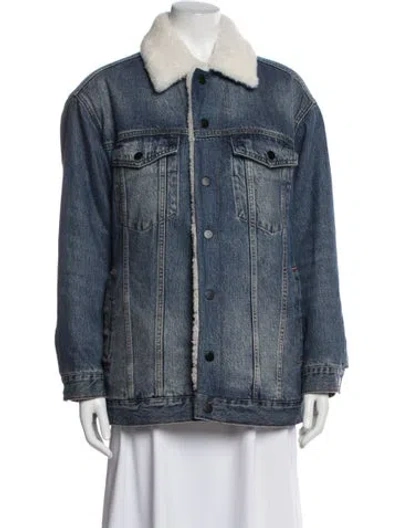 Pre-owned Alexander Wang Fur Jacket In Blue