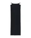 Alexander Wang G-string Ribbed Maxi Skirt In Black
