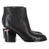 Alexander Wang Gabi Cutout Heel Ankle Boots In Black Leather In Black