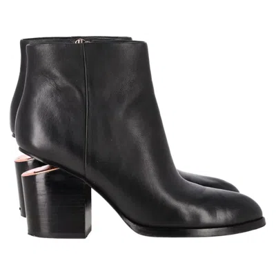 Alexander Wang Gabi Ankle Boots In Black Leather