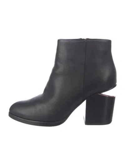 Pre-owned Alexander Wang Gabi Leather Boots In Black