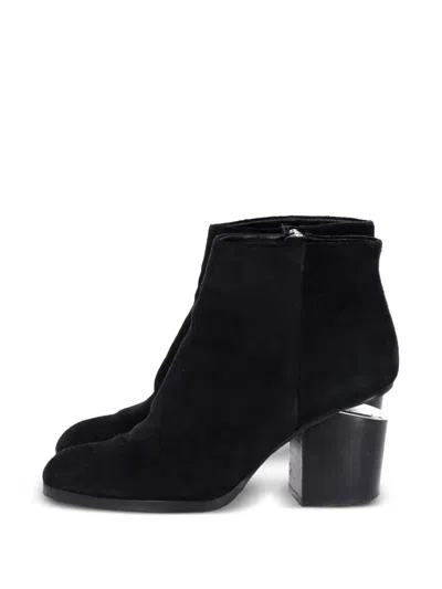 Pre-owned Alexander Wang Gabi Suede Boots In Black