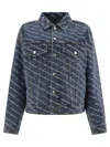 Alexander Wang Game Denim Jacket With Classic Collar