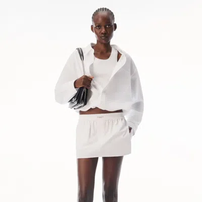 Alexander Wang Gathered Button Down Shirt With Tank In White