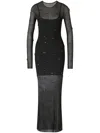 Alexander Wang Gems Midi Dress In Black