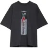 Alexander Wang Battery Print T-shirt In Washed Black