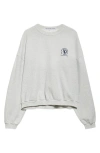 Alexander Wang Gender Inclusive Heaven On Earth Embroidered Sweatshirt In Light Heather Grey