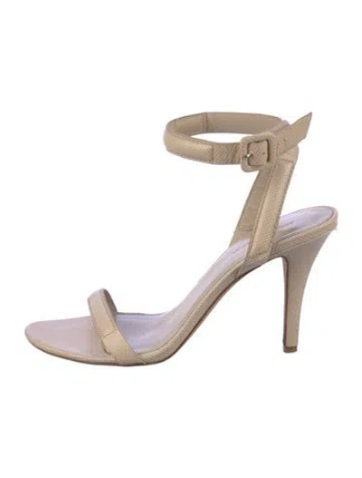 Pre-owned Alexander Wang Gg Embossed Embossed Leather Sandals In Neutral