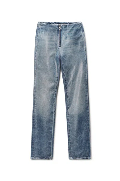 Alexander Wang Glazed Denim Slim Pant Glazed Vintage Indigo In Blue