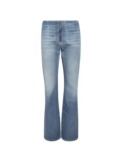 Alexander Wang Glazed Denim Slim Pants In Purple