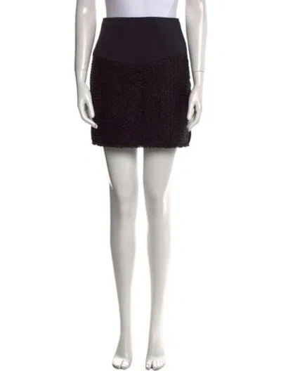Pre-owned Alexander Wang Glitter Accents Mini Skirt In Black