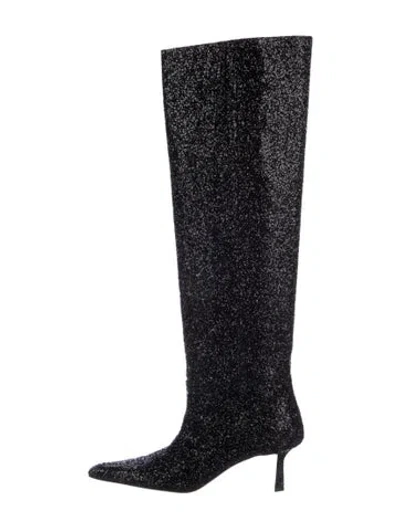 Pre-owned Alexander Wang Glitter Boots In Black