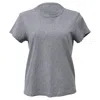Alexander Wang Glitter Effect T-shirt In Grey Cotton In Gray