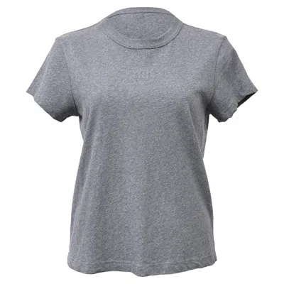 Alexander Wang Glitter Effect T-shirt In Grey Cotton In Gray