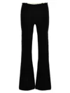 Alexander Wang Ribbed Chain-link Flared Trousers In Black