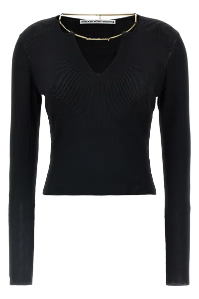 ALEXANDER WANG ALEXANDER WANG 'GOLD NAMEPLATE CHAIN' SWEATER