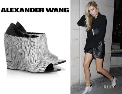 Pre-owned Alexander Wang Gorgeous Nwb Sold Out $715 "alla" Wedges / Ankle Booties By  In Multicolor