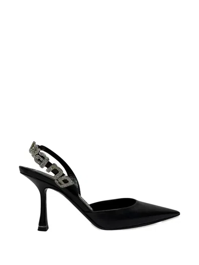 Pre-owned Alexander Wang Grace Embellished Slingback Pumps In Black