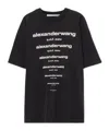 Alexander Wang Gradient Logo Short Sleeve Tee In Multi