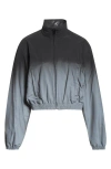 Alexander Wang Gradient Reflective Crop Track Jacket In Multi