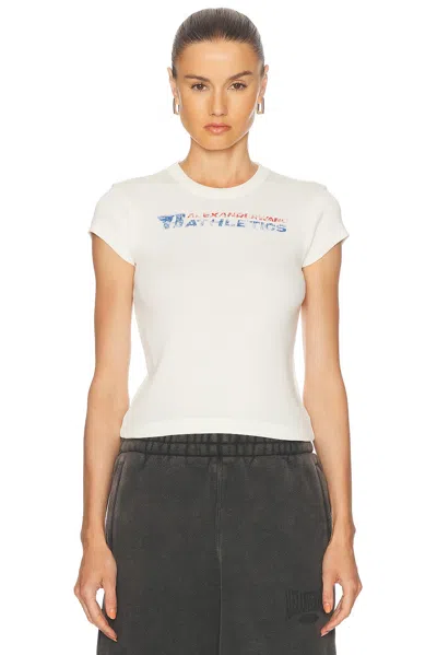 Alexander Wang Graphic Baby Cotton T-shirt In Vintage White