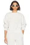 Alexander Wang Graphic Crewneck Sweatshirt In Dirty White
