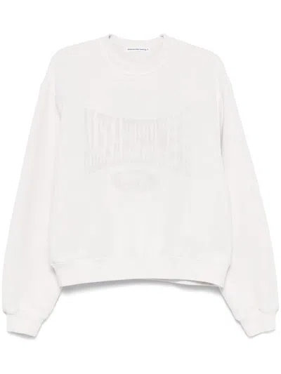 Alexander Wang Graphic Crewneck Sweatshirt Clothing In White