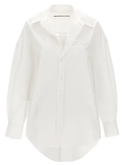 Alexander Wang 'graphic Embroidery' Shirt With Long Sleeves In White