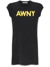 Alexander Wang Graphic-logo Mini Dress In Black