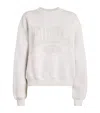 Alexander Wang Oversize Sweatshirt With Ribbed Cuffs And Hem In Ivory