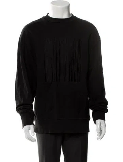 Pre-owned Alexander Wang Graphic Print Crew Neck Pullover In Black