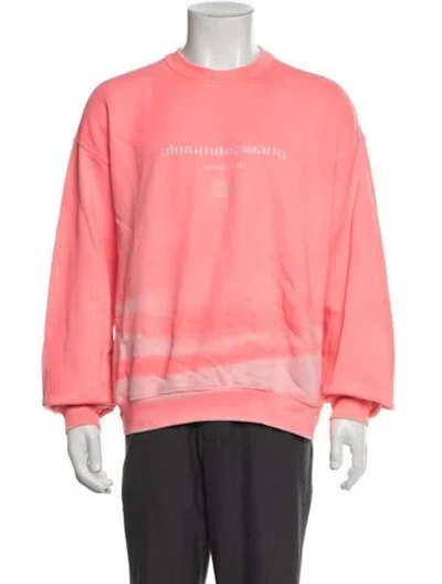 Pre-owned Alexander Wang Graphic Print Crew Neck Sweatshirt In Pink