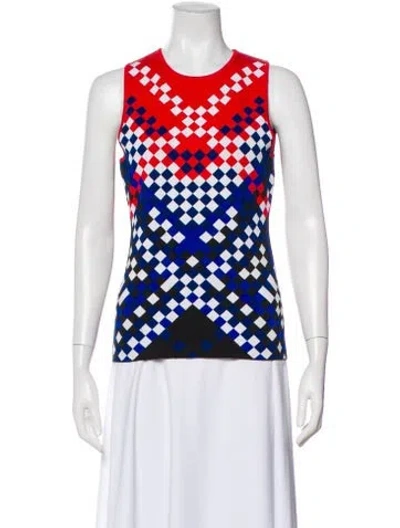 Pre-owned Alexander Wang Graphic Print Crew Neck Top In Black