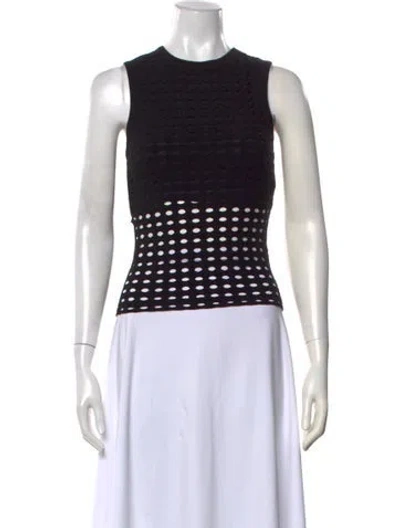 Pre-owned Alexander Wang Graphic Print Crew Neck Top In Black