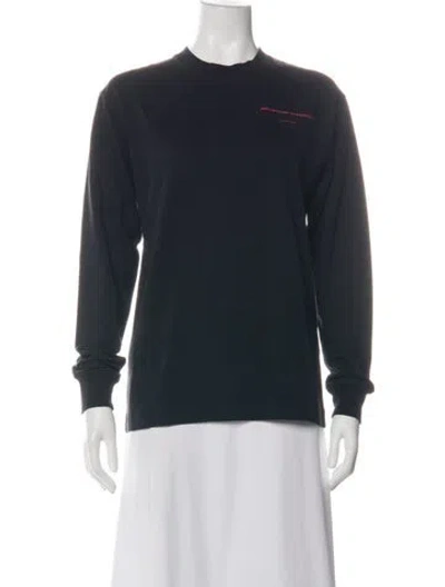 Pre-owned Alexander Wang Graphic Print Crew Neck T-shirt In Black