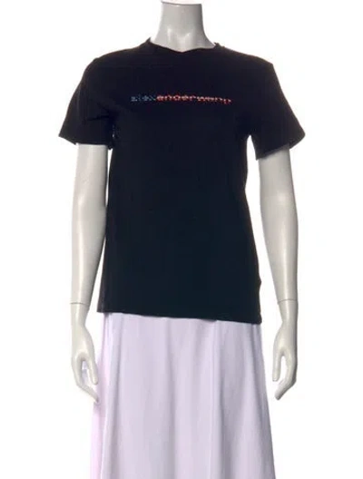 Pre-owned Alexander Wang Graphic Print Crew Neck T-shirt In Black