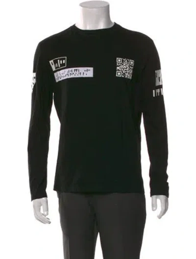 Pre-owned Alexander Wang Graphic Print Crew Neck T-shirt In Black