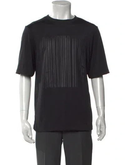 Pre-owned Alexander Wang Graphic Print Crew Neck T-shirt In Black