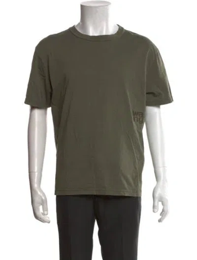 Pre-owned Alexander Wang Graphic Print Crew Neck T-shirt In Green