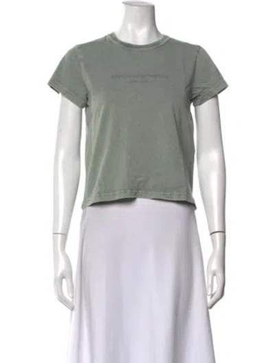 Pre-owned Alexander Wang Graphic Print Crew Neck T-shirt In Grey