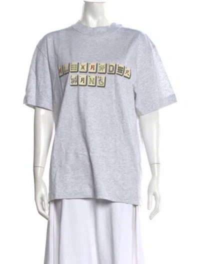 Pre-owned Alexander Wang Graphic Print Crew Neck T-shirt In Grey
