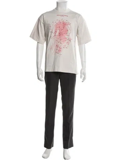 Pre-owned Alexander Wang Graphic Print Crew Neck T-shirt In Neutral
