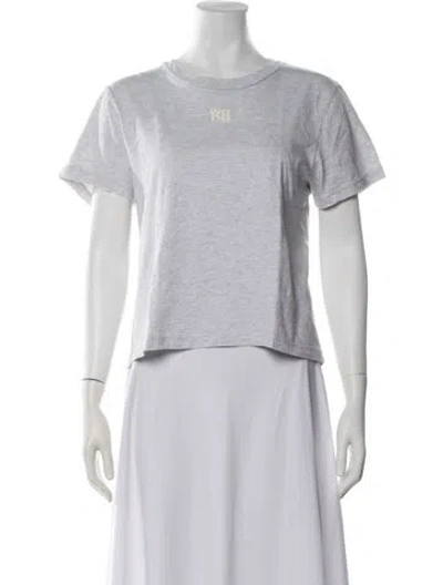 Pre-owned Alexander Wang Graphic Print Crew Neck T-shirt In White
