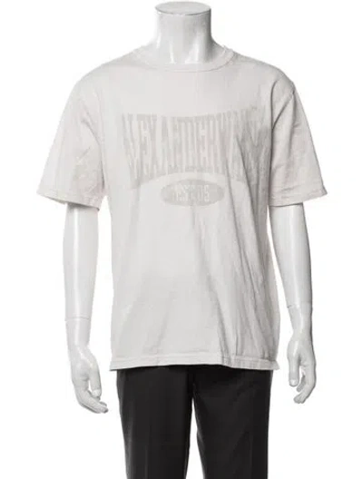Pre-owned Alexander Wang Graphic Print Crew Neck T-shirt In White