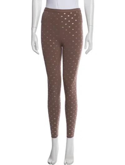 Pre-owned Alexander Wang Graphic Print Crystal Embellishments Sweatpants In Neutral