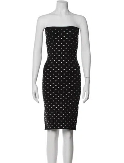 Pre-owned Alexander Wang Graphic Print Knee-length Dress In Black