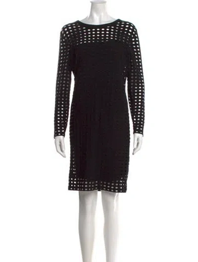Pre-owned Alexander Wang Graphic Print Knee-length Dress In Black