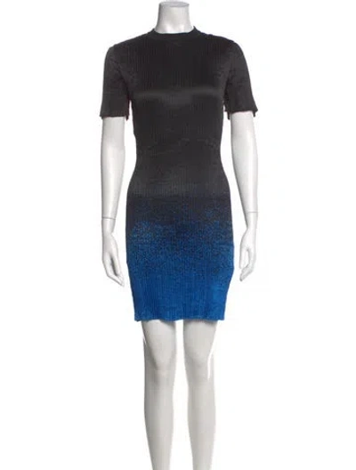 Pre-owned Alexander Wang Graphic Print Mini Dress In Black
