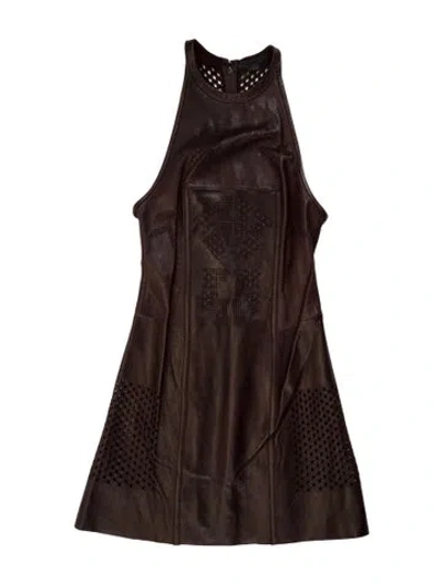 Pre-owned Alexander Wang Graphic Print Mini Dress In Brown