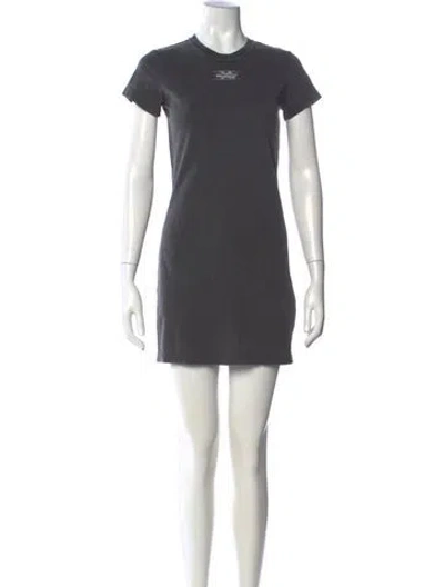 Pre-owned Alexander Wang Graphic Print Mini Dress In Gray
